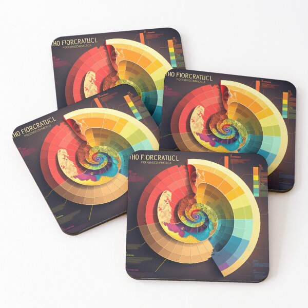 Artikelvorschau, Fibonacci Style Spiral Infographic Colourful Abstract  entworfen und verkauft von RAGANADesign.
