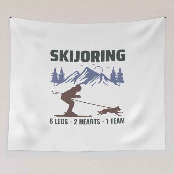 Item preview, Dog Skijoring Extreme Winter Sport Ski Race Racing designed and sold by CuteDesigns1.