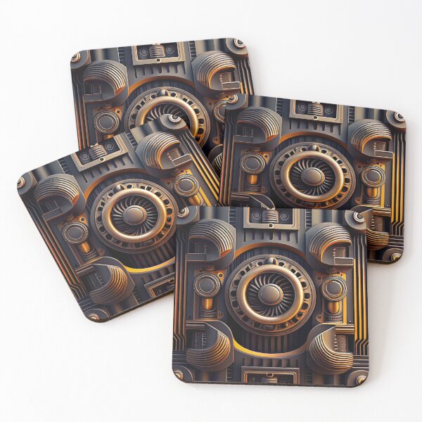 Item preview, Bold Smooth Industrial Pattern Digital Painting designed and sold by CodeAndColors.