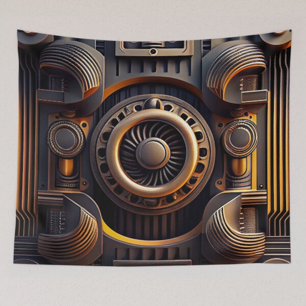 Item preview, Bold Smooth Industrial Pattern Digital Painting designed and sold by CodeAndColors.