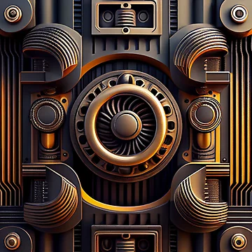 Vorschaubild zum Design Bold Smooth Industrial Pattern Digital Painting von CodeAndColors