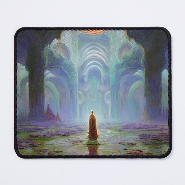 Item preview, A Man Standing In A Temple, Spiritual Magical World, Fantasy Art. designed and sold by rahmangm.