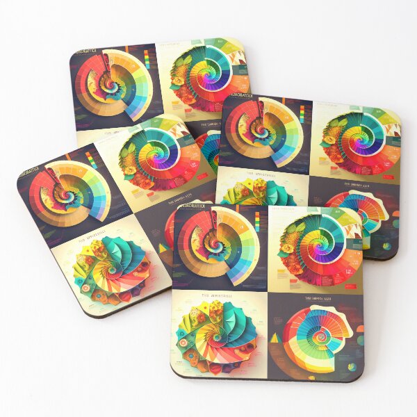 Artikelvorschau, Fibonacci Style Spiral Multiple Infographic Colourful Abstract  entworfen und verkauft von RAGANADesign.