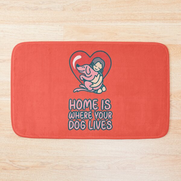 Item preview, Valentine's Day - Home is where your dog lives Red designed and sold by INSOMNIAC101.