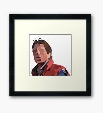 Marty Mcfly Polygons Framed Print