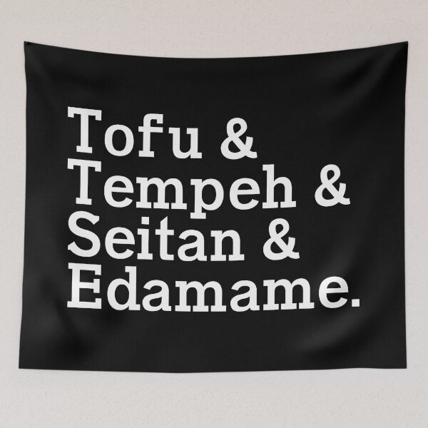 Item preview, Tofu Tempeh Seitan and Edamame - Vegan Protein Sources designed and sold by humnoo.
