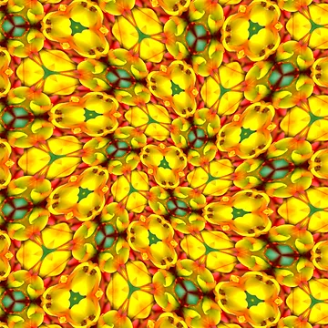 Artwork thumbnail, Bright Yellow Flower Pattern by Patternflower