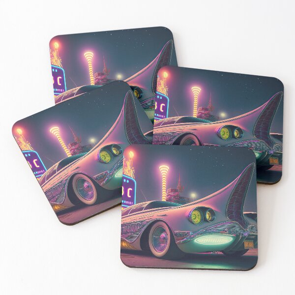 Item preview, Racing car with a bizarre old vintage look in a city of neon lights designed and sold by mrlongfield.