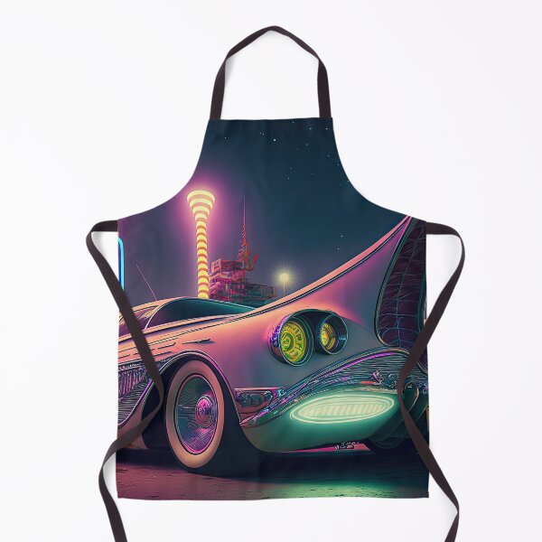 Item preview, Racing car with a bizarre old vintage look in a city of neon lights designed and sold by mrlongfield.
