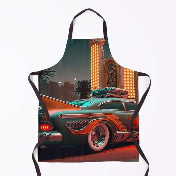 Item preview, Racing car with a bizarre old vintage look in a city of neon lights designed and sold by mrlongfield.