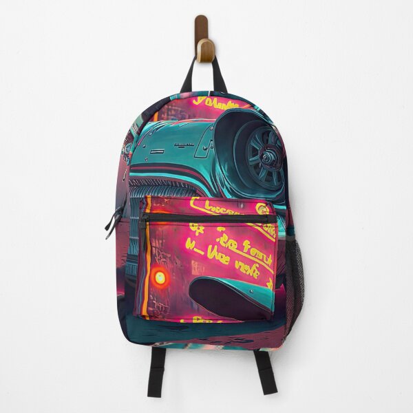 Item preview, Racing car with a bizarre old vintage look in a city of neon lights designed and sold by mrlongfield.