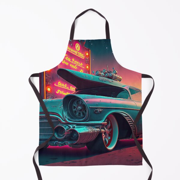 Item preview, Racing car with a bizarre old vintage look in a city of neon lights designed and sold by mrlongfield.