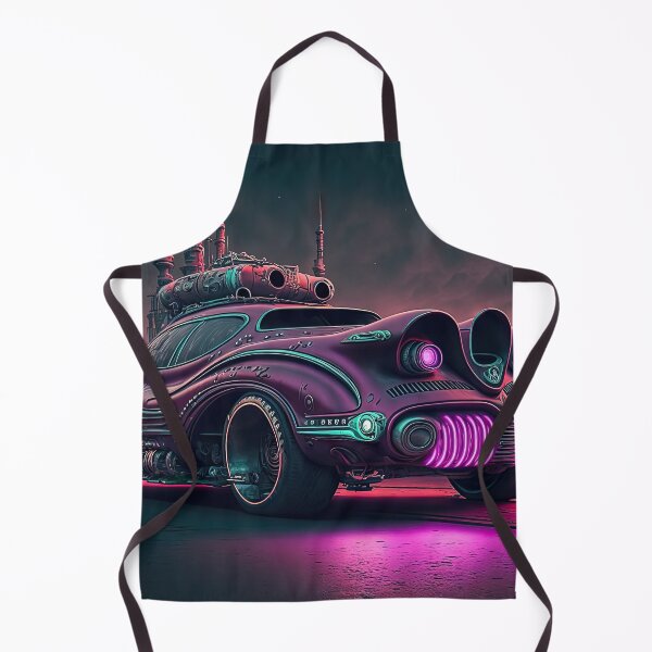 Item preview, Racing car with a bizarre old vintage look in a city of neon lights designed and sold by mrlongfield.