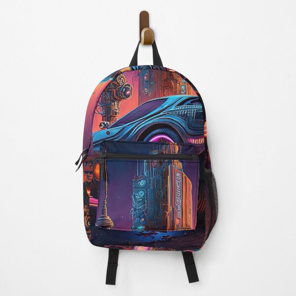 Item preview, Racing car with a bizarre old vintage look in a city of neon lights designed and sold by mrlongfield.