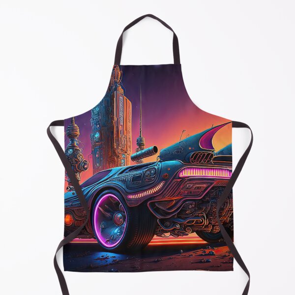Item preview, Racing car with a bizarre old vintage look in a city of neon lights designed and sold by mrlongfield.