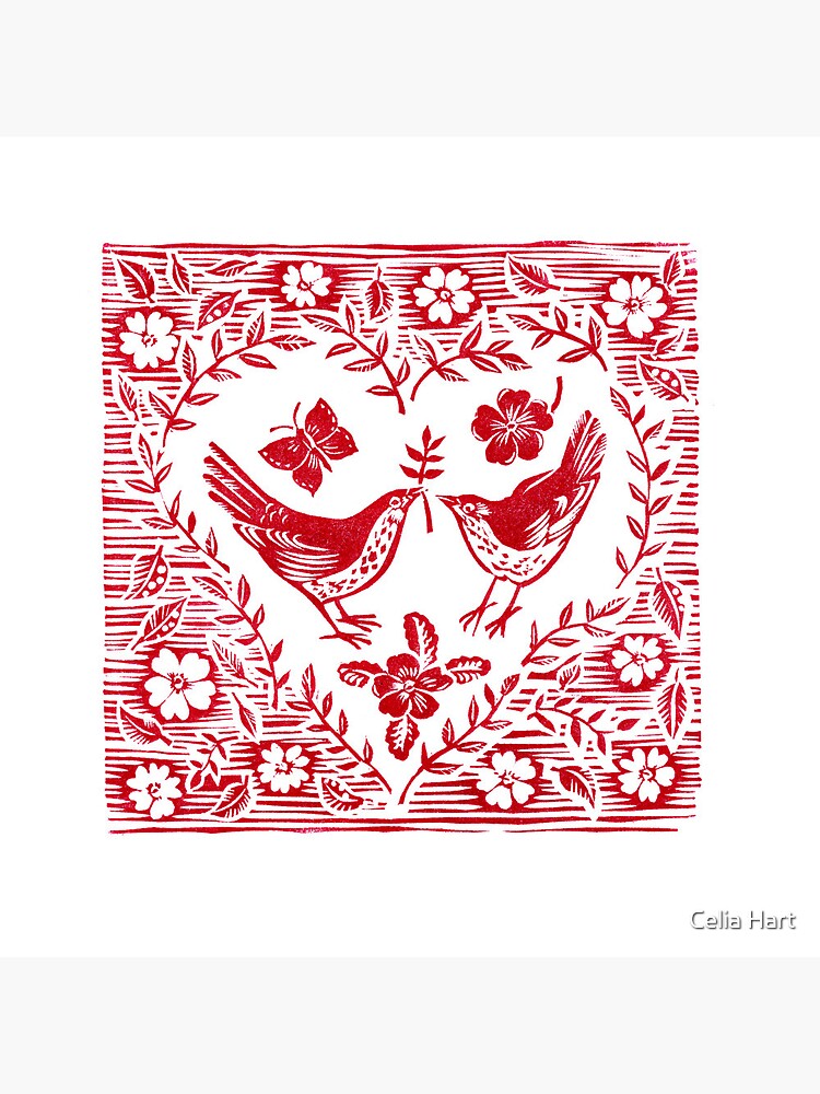 Thumbnail 3 of 3, Pin, The Birds' Wedding Day designed and sold by celiahartartist.