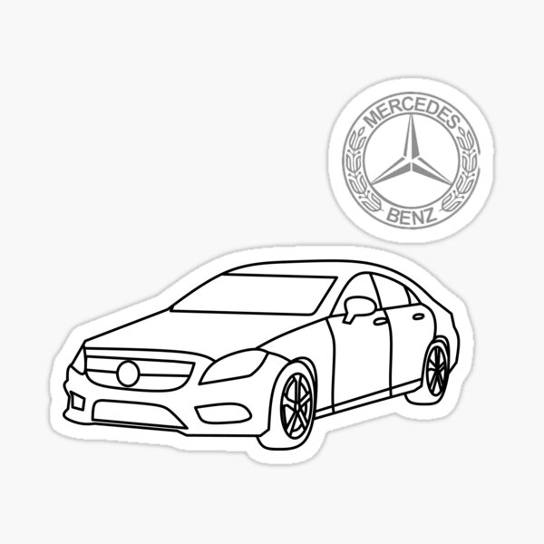 Mercedes Benz Vintage Car Art Drawing Graphic by Stian Iversen · Creative  Fabrica