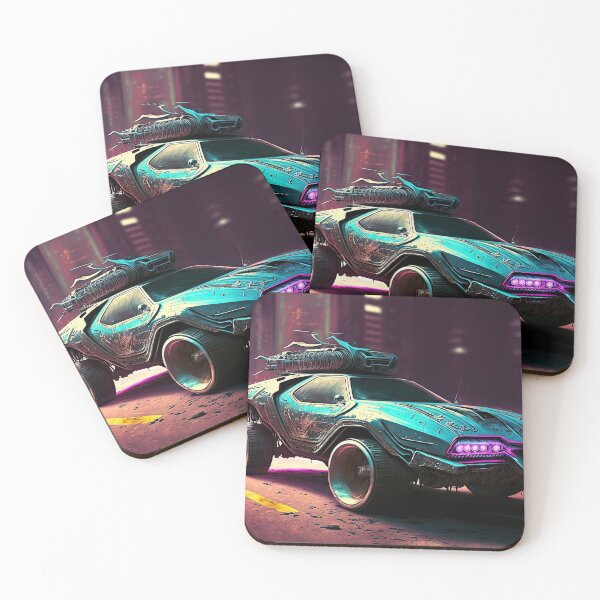 Item preview, Racing car with a bizarre old vintage look in a city of neon lights designed and sold by mrlongfield.