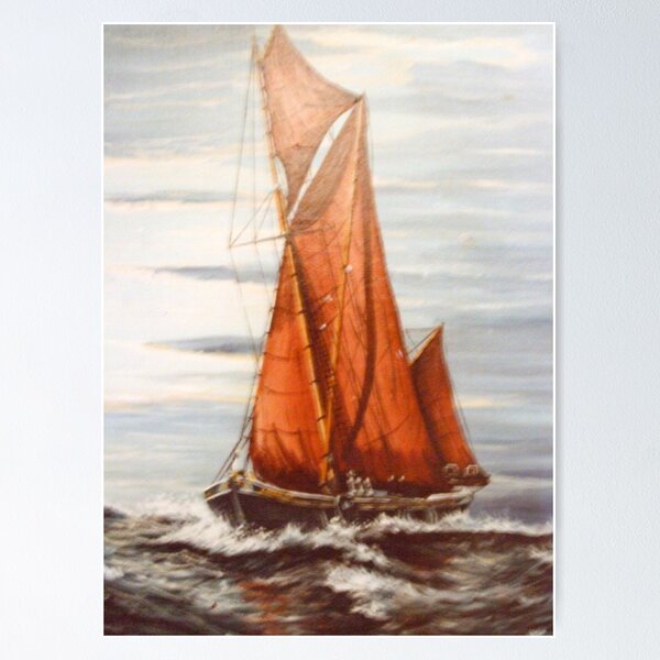 Item preview, THAMES SAILING BARGE 'MAY' AT SEA designed and sold by Mackenzie Moulton International Artist .