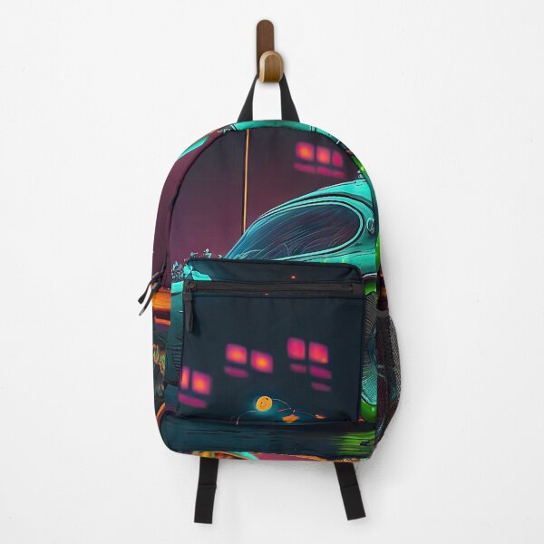 Item preview, Racing car with a bizarre old vintage look in a city of neon lights designed and sold by mrlongfield.