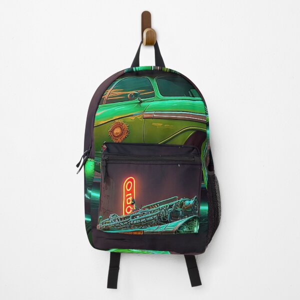 Item preview, Racing car with a bizarre old vintage look in a city of neon lights designed and sold by mrlongfield.