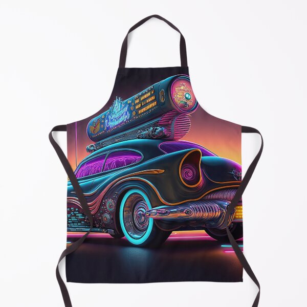 Item preview, Racing car with a bizarre old vintage look in a city of neon lights designed and sold by mrlongfield.