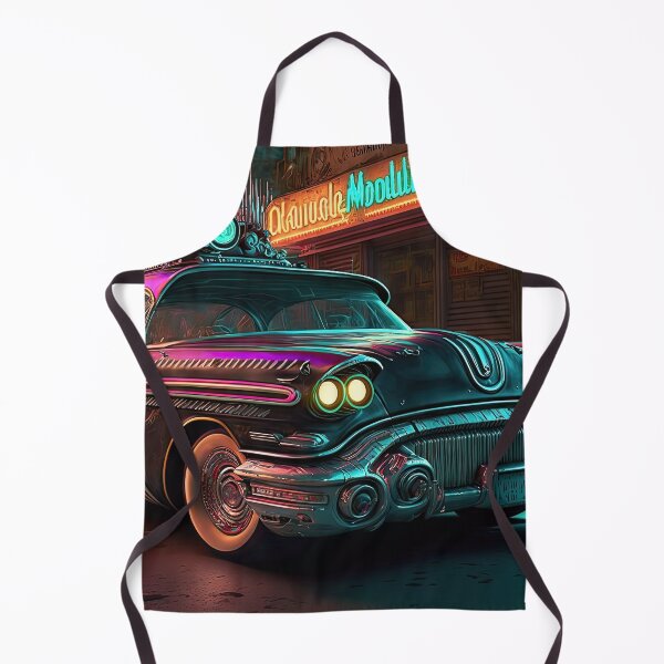Item preview, Racing car with a bizarre old vintage look in a city of neon lights designed and sold by mrlongfield.