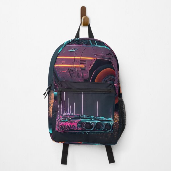 Item preview, Racing car with a bizarre old vintage look in a city of neon lights designed and sold by mrlongfield.