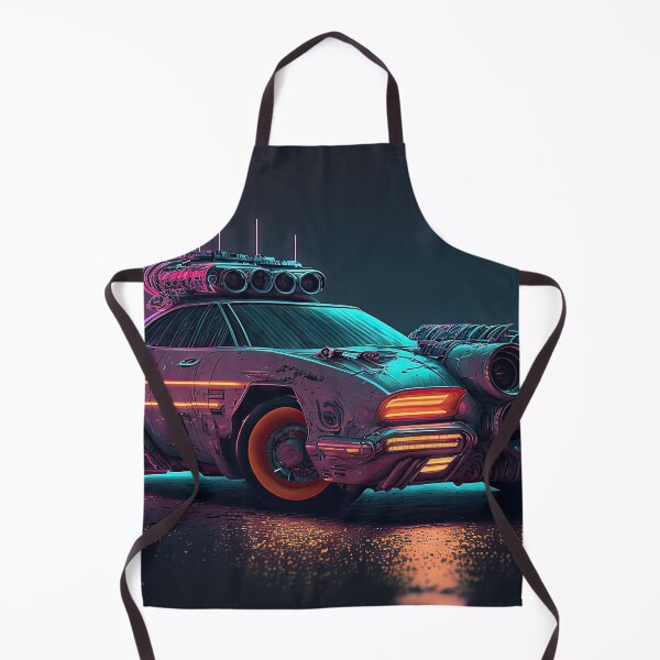 Item preview, Racing car with a bizarre old vintage look in a city of neon lights designed and sold by mrlongfield.