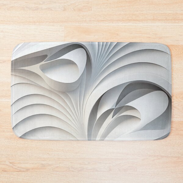 Item preview, White Smooth Modern Pattern Digital Painting designed and sold by CodeAndColors.