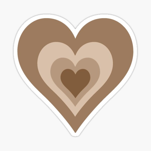 Vista previa del artículo con la obra «Diseño en capas de corazón de café», diseñado y vendido por lycheedesign.