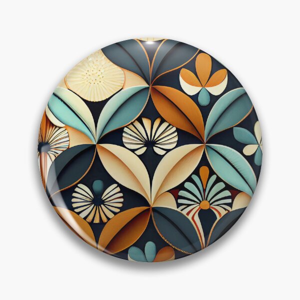 Artikelvorschau, Detailed Midcentury Modern Pattern Digital Painting entworfen und verkauft von CodeAndColors.