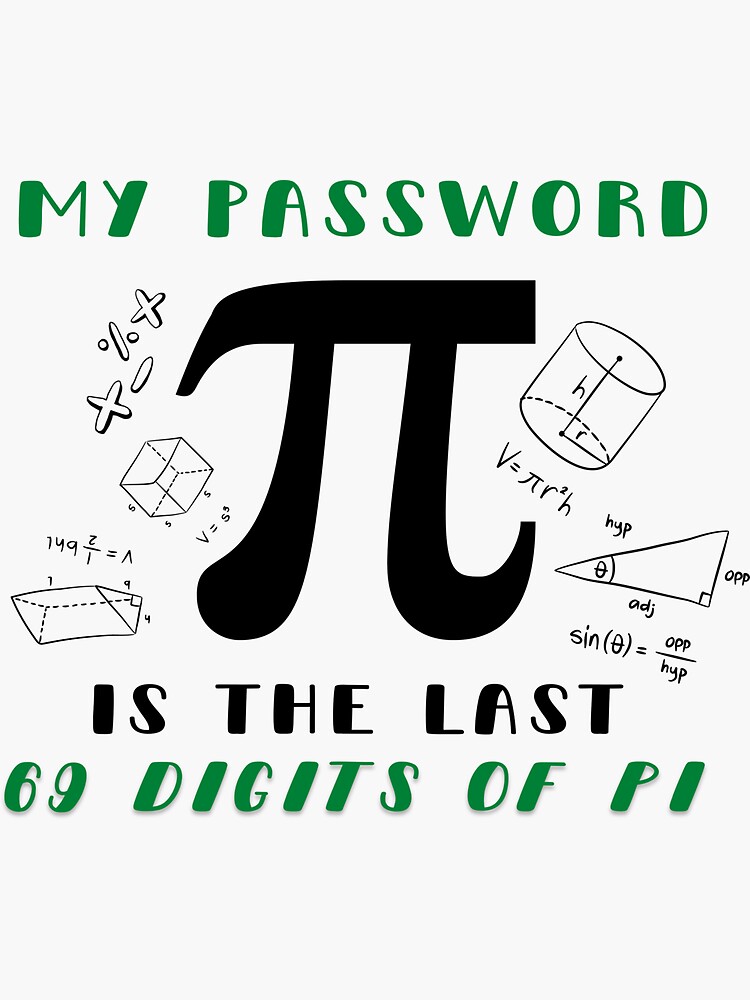 "69 digits of pie" Sticker for Sale by RMworld Redbubble