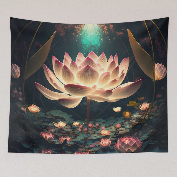 Item preview, the lotus flower in the pond of the inner well designed and sold by EnjoyDigitalArt.
