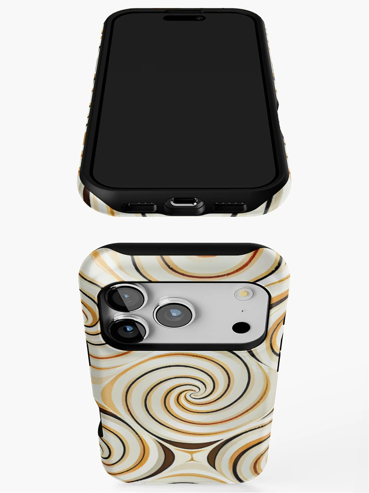Aperçu 3 sur 4. Coque iPhone avec l'œuvre Swirling Modern Farmhouse Pattern Digital Painting créée et vendue par CodeAndColors.