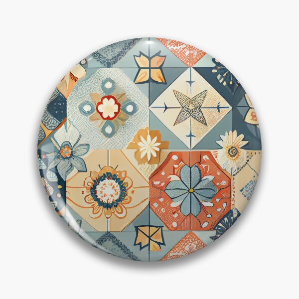 Artikelvorschau, Mosiac Cute Detailed Scandinavian Pattern Digital Painting entworfen und verkauft von CodeAndColors.