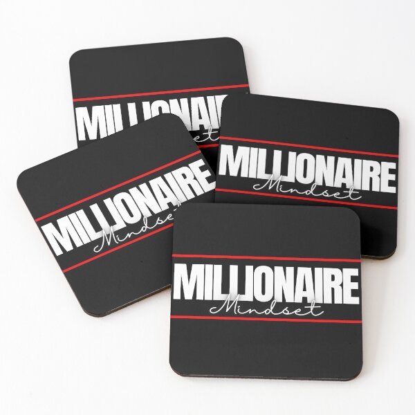 Item preview, Millionaire Mindset red frame poster designed and sold by KingsManKind.