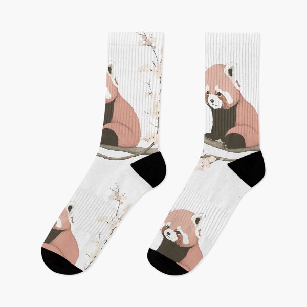 Item preview, Cute design, minimalist draw Rerd Panda with sakura flowers designed and sold by Daimonxart.