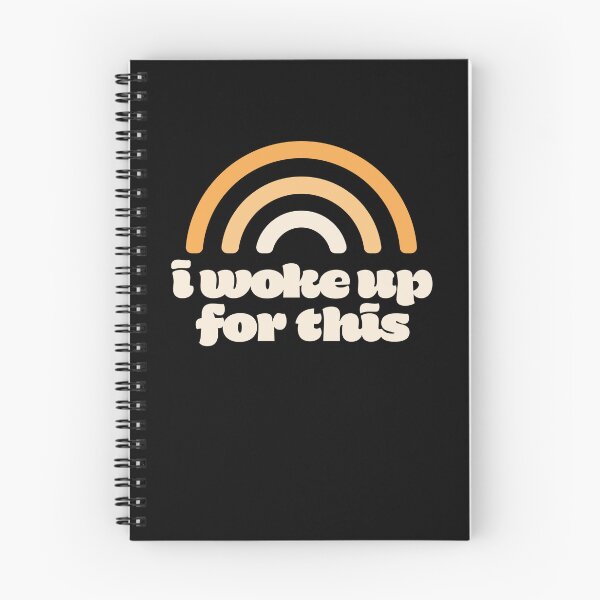 Item preview, Woke Up For This Orange Tone Rainbow Text Typography Design designed and sold by SleepingInCo.