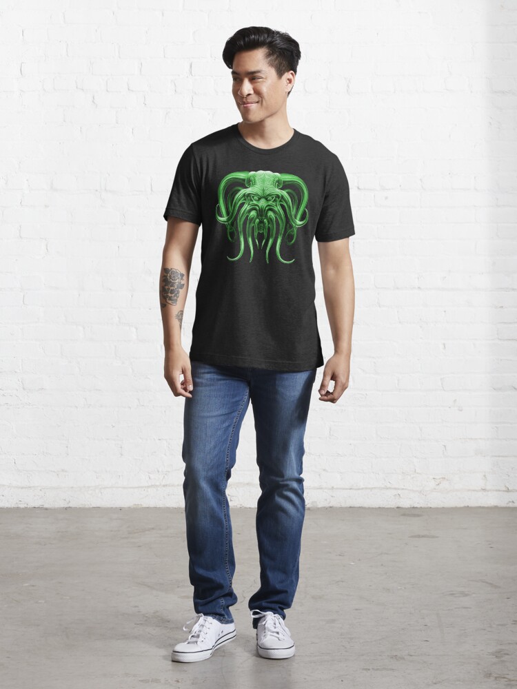 Alternate view of Cthulhu in Green Essential T-Shirt