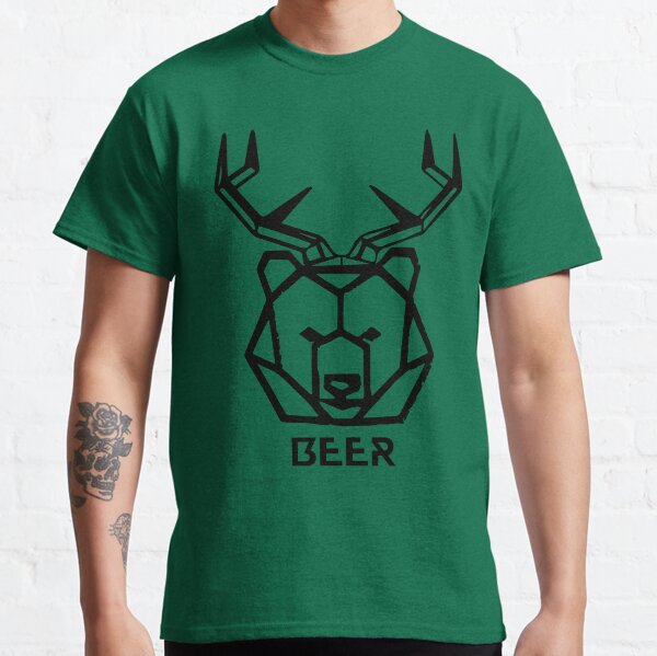 Bear + Deer =  Beer! Funny Hunting Animal Lover Shirts: Cool Beer Gifts Classic T-Shirt