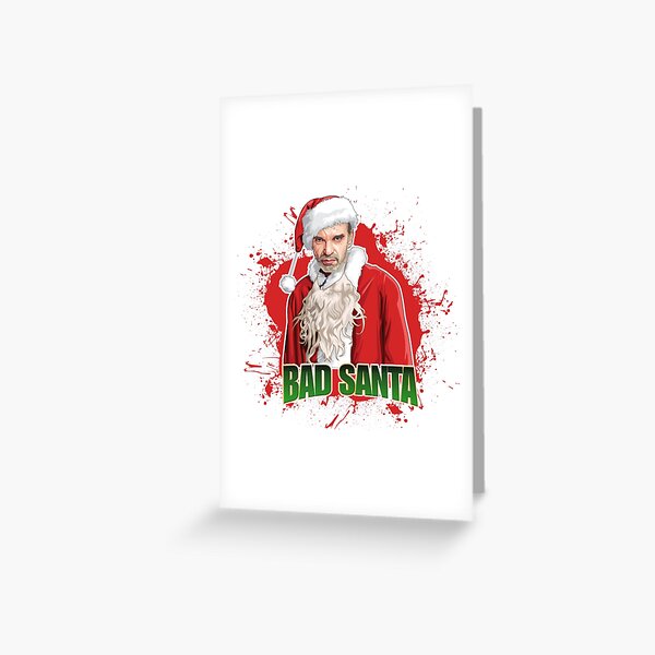 Horror Christmas Card Spooky Christmas Card Killer Santa Naughty or Nice Card
