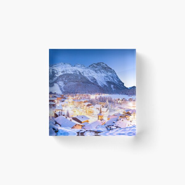 Celestial Snow Acrylic Block