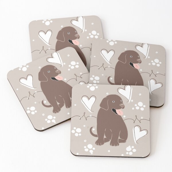Item preview, Love Chocolate Lab Labrador Retriever Puppy designed and sold by Lulupainting.