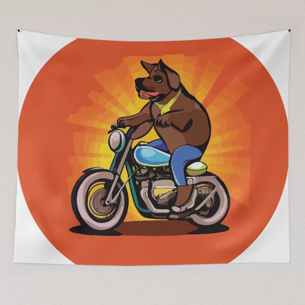 Item preview, Dog Riding a Motorbike designed and sold by quonsepto.