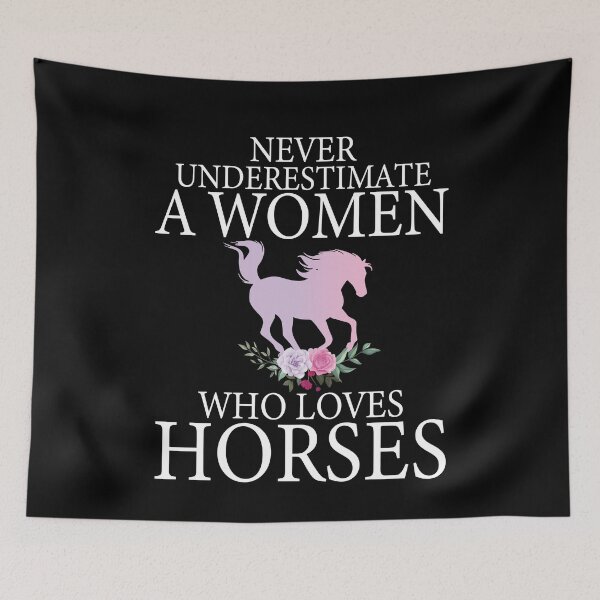 Item preview, Never Underestimate A Women Who Loves horses - Funny Horse Mom designed and sold by Creative Angel.
