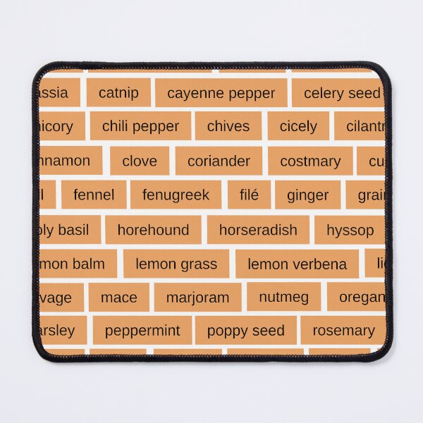 Item preview, 70 spice and herb labels on pastel peach background designed and sold by Coffee Lifestyle.