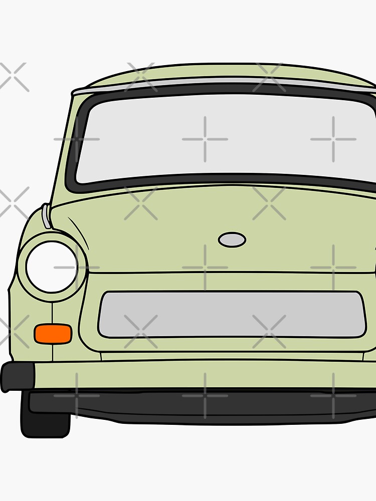Trabant 601 front pastel green color Sticker for Sale by EdimDesign