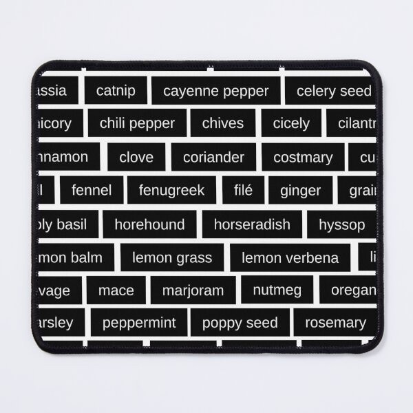 Item preview, 70 spice and herb labels on black background designed and sold by Lyssarien.