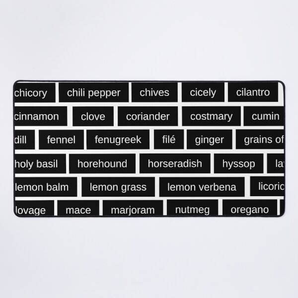 Item preview, 70 spice and herb labels on black background designed and sold by Coffee Lifestyle.